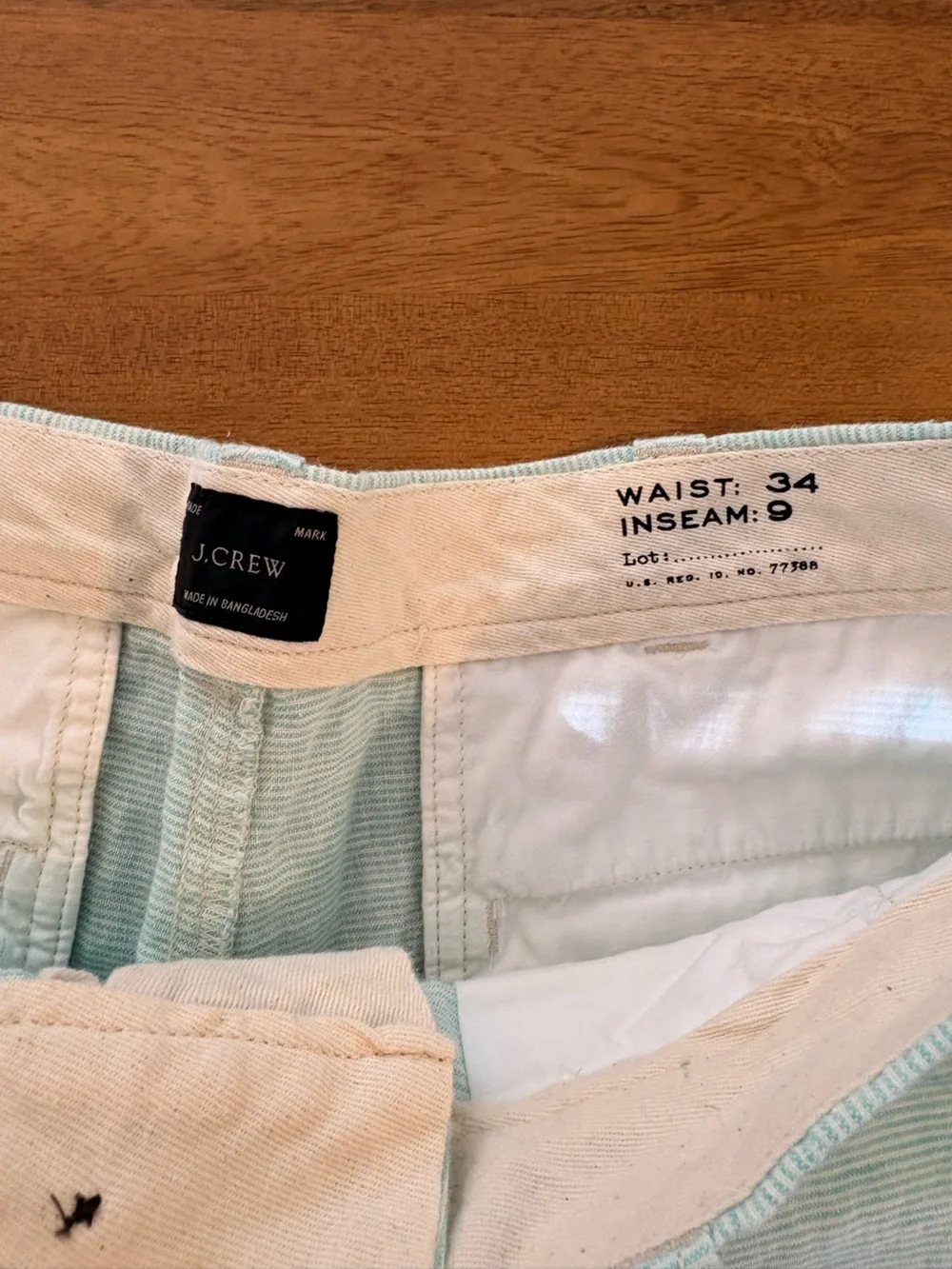 J. Crew soft pistachio green 34’ x 9’